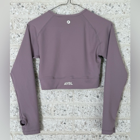 AYBL Women's Reflex Seamless Long Sleeve Cropped Shirt in Plum, Medium - Picture 2 of 7